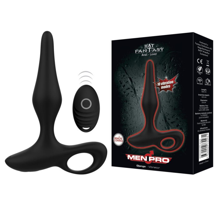 Массажер простаты StRubber Hot Fantasy Men Pro Django Черный