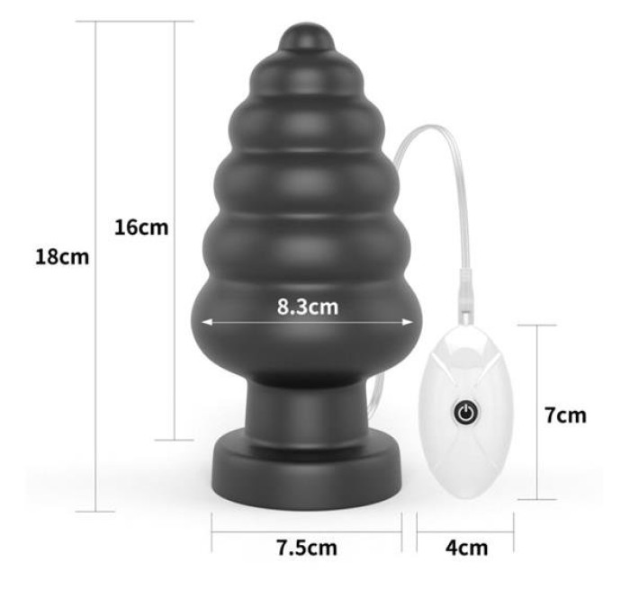 Анальная пробка LoveToy King-Sized Vibrating Anal Cracker 7"