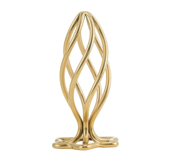 Анальна пробка LOCKINK SEVANDA Hollow Spiral Golden Metal Anal Plug - M size