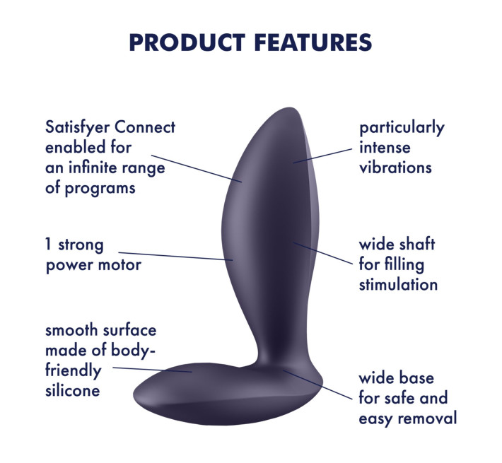 Анальна смарт-пробка з вібрацією Satisfyer Power Plug, дуже потужна