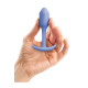 Анальная пробка со смещенным центром тяжести B-vibe Snug Plug 1 голубая