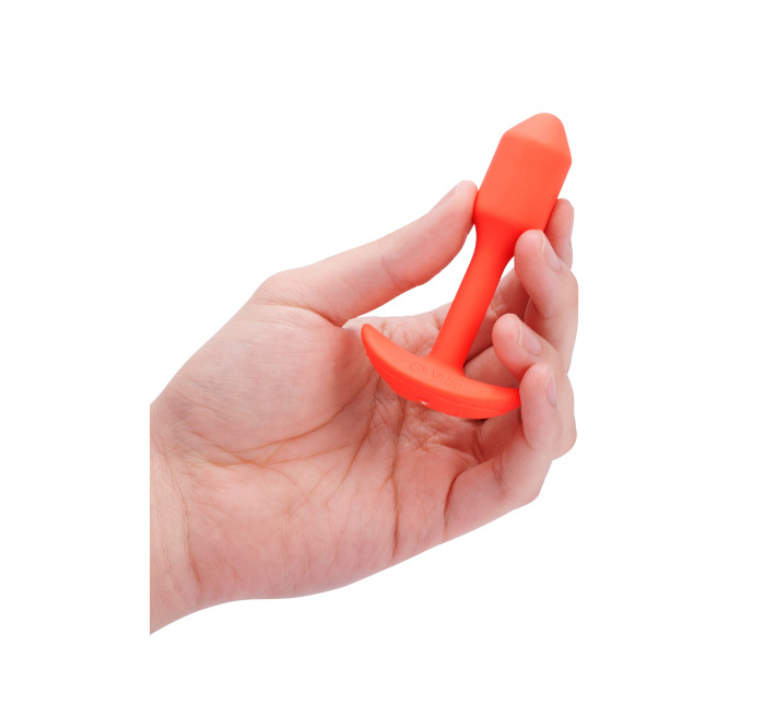 Анальна пробка з вібрацією B-Vibe Snug Plug 1, помаранчева, розмір S
