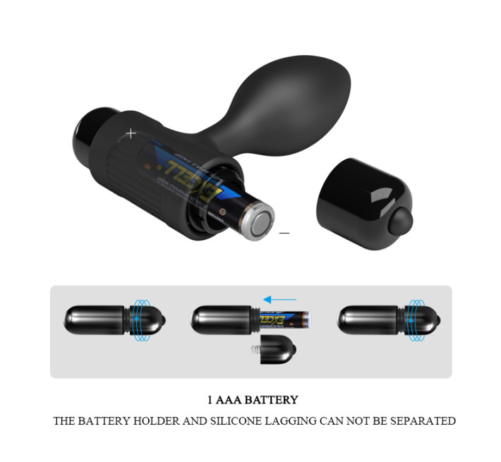 Анальна пробка Pretty Love Vibra Butt Plug Black