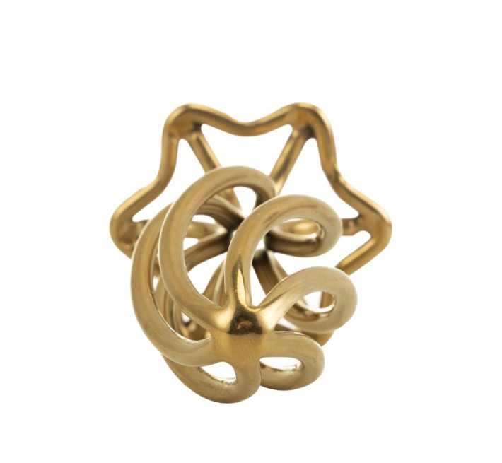 Анальна пробка LOCKINK SEVANDA Hollow Spiral Golden Metal Anal Plug - M size