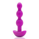 Анальні кульки з пультом, 2 мотори B-Vibe TRIPLET ANAL BEADS, фуксія