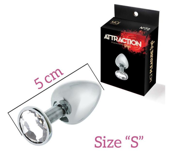 Анальна пробка із кристалом MAI Attraction Toys №72 5/2,5 см
