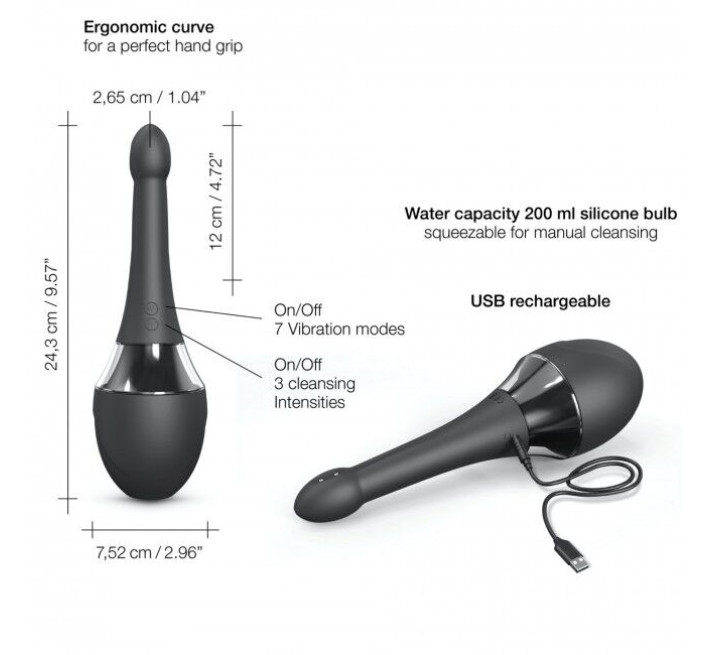 Автоматический анальный душ-вибратор Marc Dorcel Douche Mate Pro