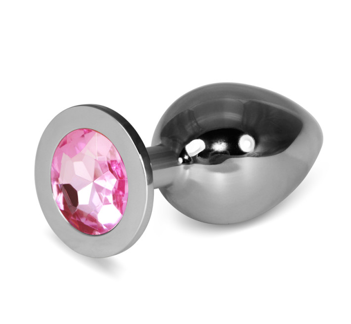 Анальна пробка LoveToy Heavy Metal Anal Plug Rosebud Classic L Pink