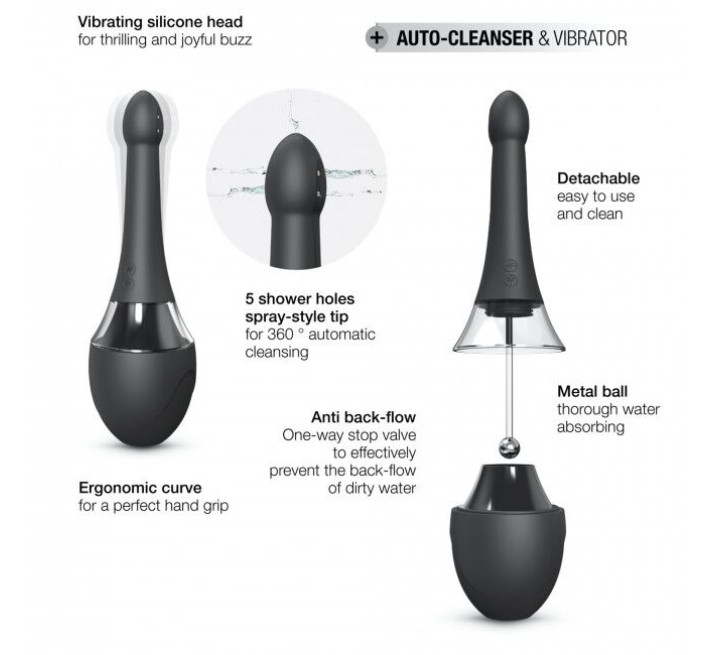 Автоматический анальный душ-вибратор Marc Dorcel Douche Mate Pro