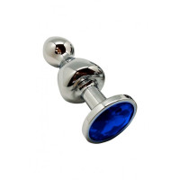Металева анальна пробка Wooomy Lollypop Double Ball Metal Plug Blue M діаметр 3,1 см, довжина 9,4 см Металева анальна пробка Wooomy Lollypop Double Ball Metal Plug Blue M діаметр 3,1 см, довжина 9,4 см
