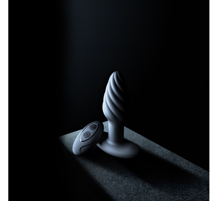 Анальная пробка с вибрацией и жемчужным массажем Dorcel Spin Plug, макс. диам. 3,8 см, пульт ДУ