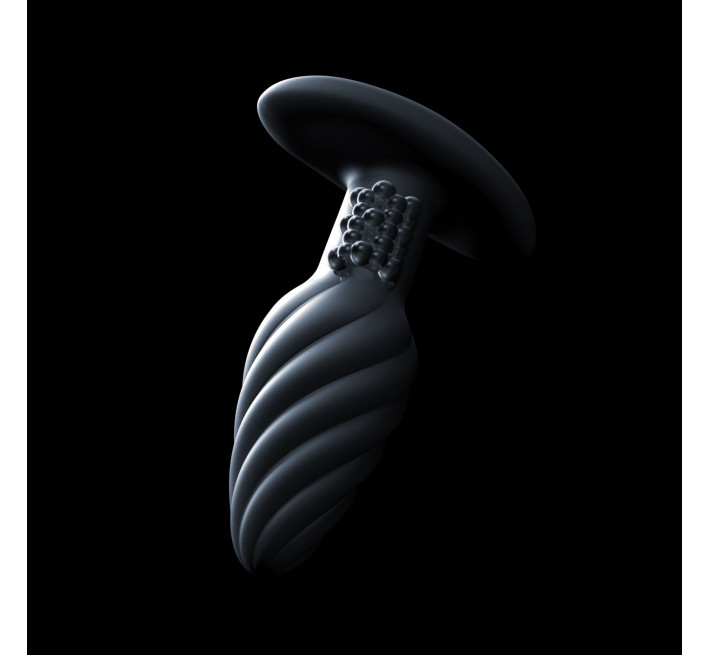 Анальная пробка с вибрацией и жемчужным массажем Dorcel Spin Plug, макс. диам. 3,8 см, пульт ДУ