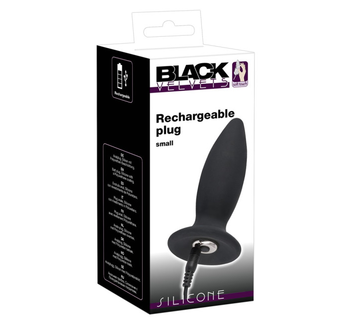Анальна пробка Black Velvets Rechargeable Plug Small