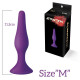 Анальна пробка на присосці MAI Attraction Toys №33 Фіолетова 11,5/3 см