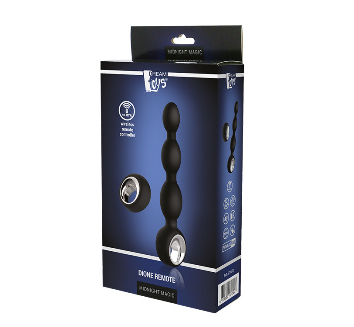 Анальные вибробусы Dreamtoys Magic Dione Remote Черные