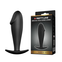 Анальная пробка Pretty Love Anal Butt Plug Penis Shaped Черная Анальная пробка Pretty Love Anal Butt Plug Penis Shaped Черная