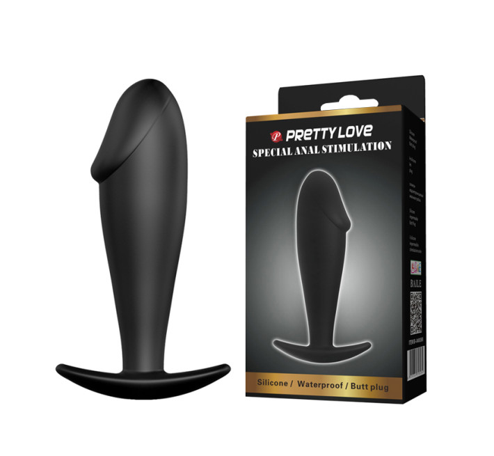 Анальная пробка Pretty Love Anal Butt Plug Penis Shaped Черная