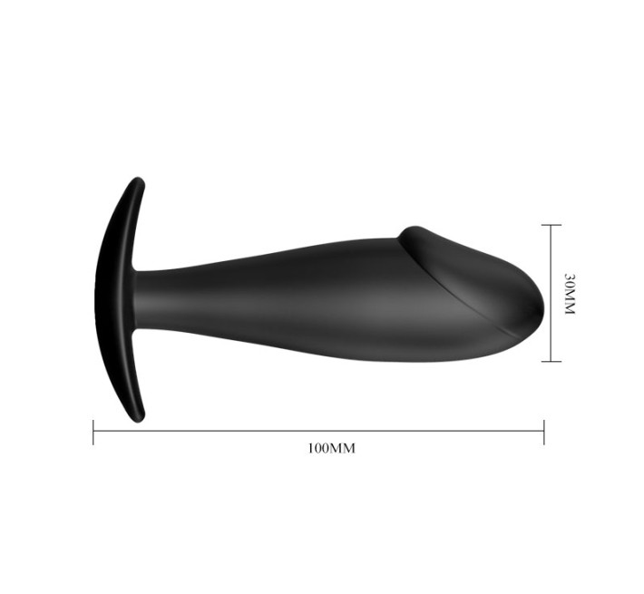 Анальная пробка Pretty Love Anal Butt Plug Penis Shaped Черная