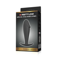 Анальная пробка Pretty Love Anal Butt Plug Penis Shaped Черная Анальная пробка Pretty Love Anal Butt Plug Penis Shaped Черная