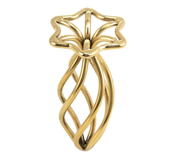 Анальна пробка LOCKINK SEVANDA Hollow Spiral Golden Metal Anal Plug - M size