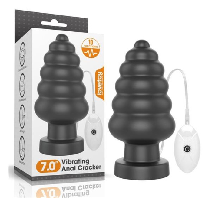 Анальная пробка LoveToy King-Sized Vibrating Anal Cracker 7"