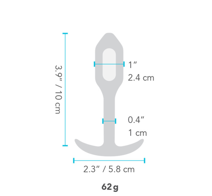 Анальна пробка з вібрацією B-Vibe Snug Plug 1, помаранчева, розмір S