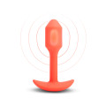 Анальна пробка з вібрацією B-Vibe Snug Plug 1, помаранчева, розмір S