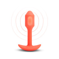 Анальна пробка з вібрацією B-Vibe Snug Plug 1, помаранчева, розмір S