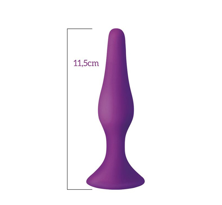 Анальна пробка на присосці MAI Attraction Toys №33 Фіолетова 11,5/3 см