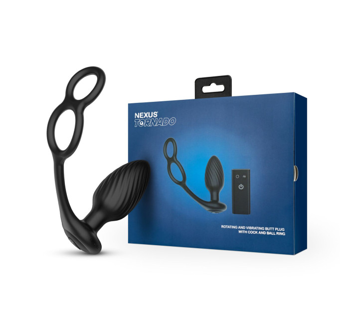 Анальная вибропробка Nexus Tornado Cock and Ball Ring