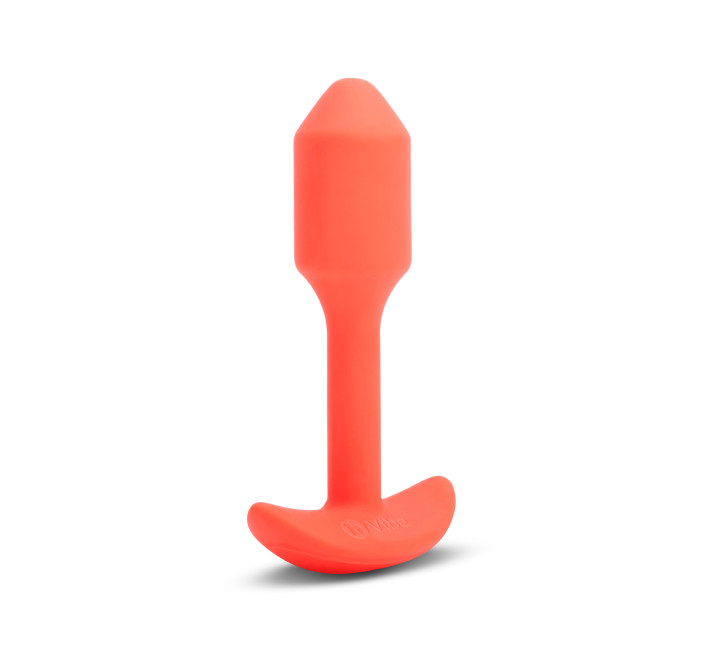 Анальна пробка з вібрацією B-Vibe Snug Plug 1, помаранчева, розмір S
