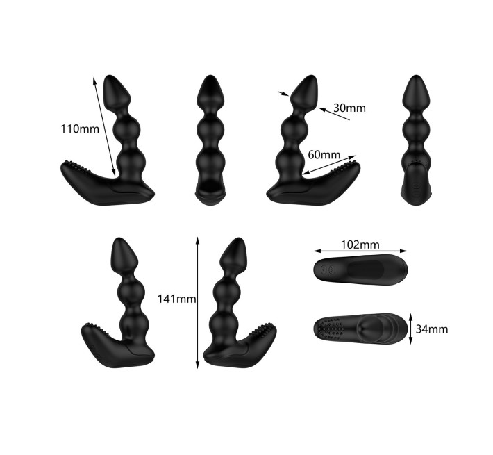 Массажер простаты и промежности Nexus Bendz Prostate Edition, 2 мотора, пульт ДУ