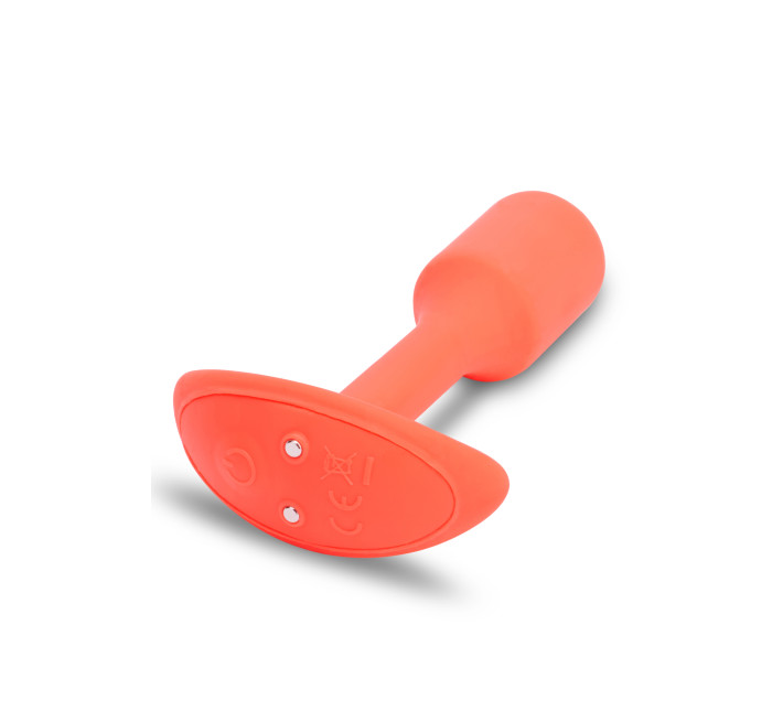 Анальна пробка з вібрацією B-Vibe Snug Plug 1, помаранчева, розмір S