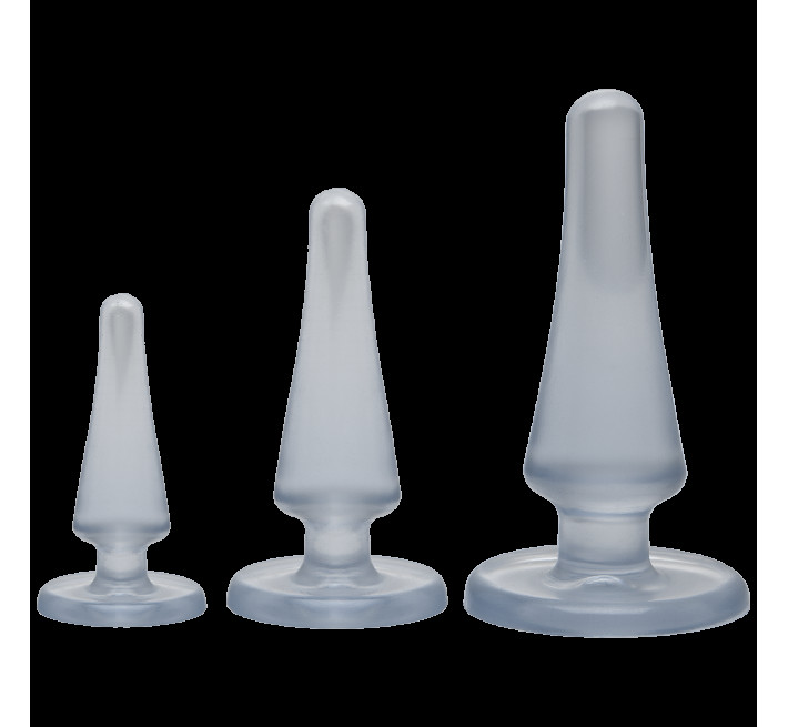 Набор анальных пробок Doc Johnson Crystal Jellies Anal Initiation Kit Прозрачный