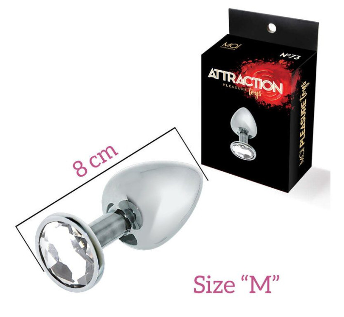 Анальна пробка із кристалом MAI Attraction Toys №73 8/3 см