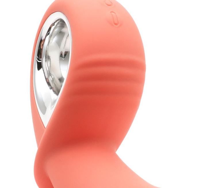 Анальний вібратор KisToy Klein Помаранчевий з надуючим кінчиком