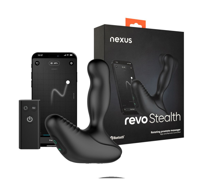 Смарт-масажер простати Nexus Revo Stealth with APP, вібрація+ротація, пульт ДУ, до 10 годин роботи