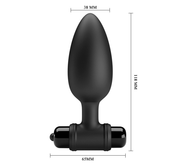 Анальна пробка Pretty Love Vibra Butt Plug II Black