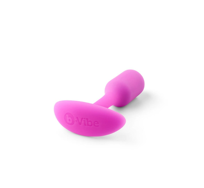 Анальна пробка із зміщеним центром ваги B-vibe Snug Plug 1 рожева