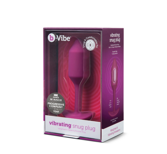Анальна пробка з вібрацією B-Vibe Snug Plug 2 рожева