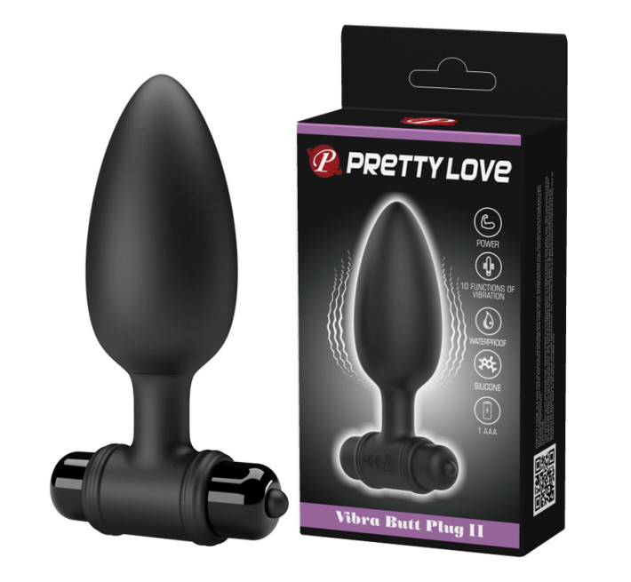 Анальна пробка Pretty Love Vibra Butt Plug II Black