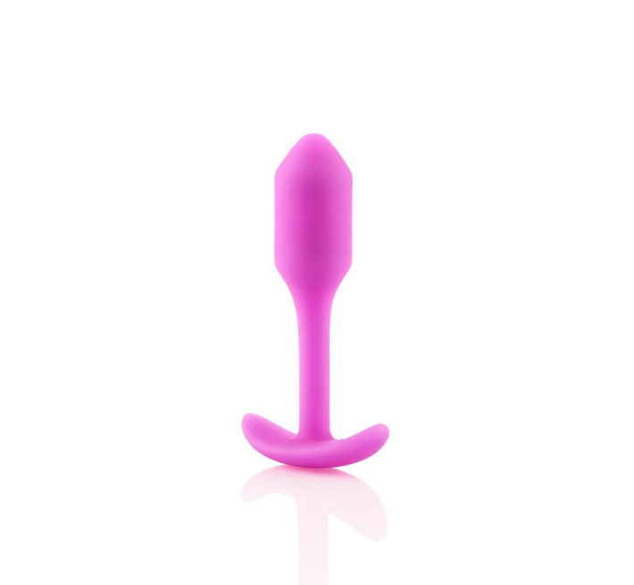 Анальна пробка із зміщеним центром ваги B-vibe Snug Plug 1 рожева