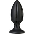 Анальний плаг із каналами для змащення Doc Johnson Platinum Premium Silicone - The Rocket Чорний