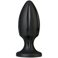 Анальний плаг із каналами для змащення Doc Johnson Platinum Premium Silicone - The Rocket Чорний