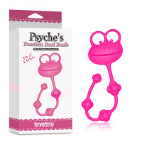 Аналная цепочка шариков LoveToy Silicone Frog Anal Beads Розовая