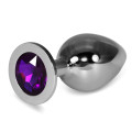 Анальна пробка LoveToy Heavy Metal Anal Plug Rosebud Classic L Purple