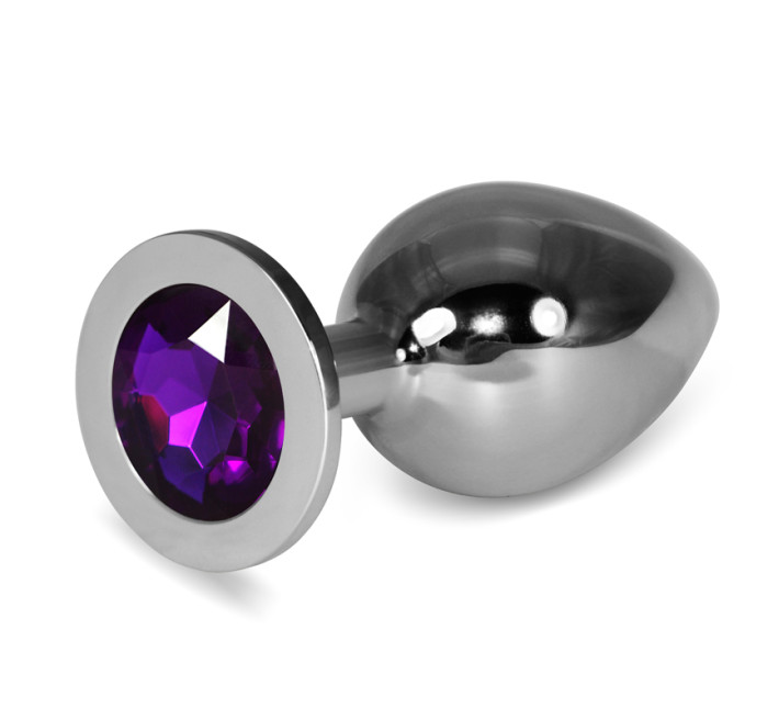 Анальна пробка LoveToy Heavy Metal Anal Plug Rosebud Classic L Purple