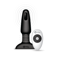 Анальна пробка з вібрацією та імітацією риммінгу B-Vibe Rimming Plug 2, чорна