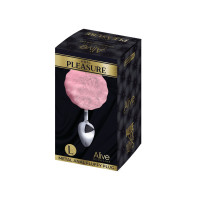 Металева анальна пробка Кролячий хвостик Alive Fluffy Plug L Pink, діаметр 3,9 см Металева анальна пробка Кролячий хвостик Alive Fluffy Plug L Pink, діаметр 3,9 см