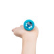 Анальна пробка з вібрацією та каменем B-Vibe Vibrating Jewel Plug, блакитна, S/M